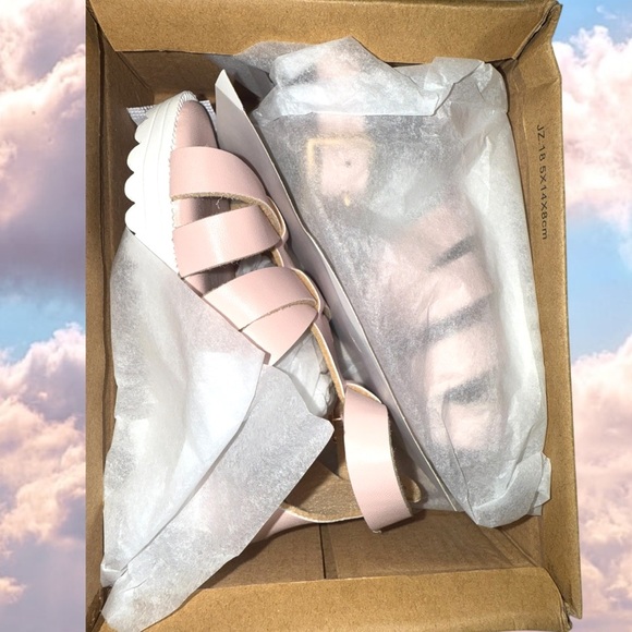🆕 LUCKY BRAND Blush Pink Gladiator Sandals BABY Size 6 - Picture 3 of 4